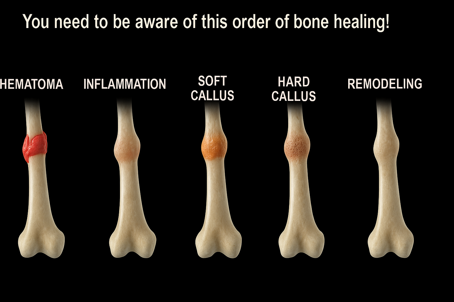 5 stages of bone healing