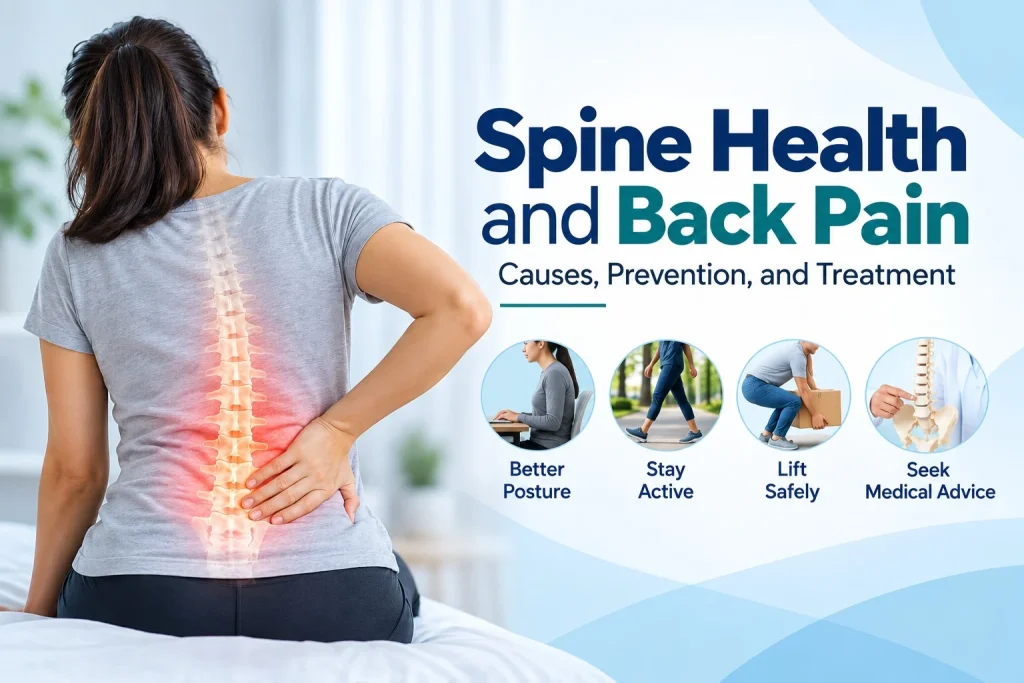 Spine health and back pain – banner